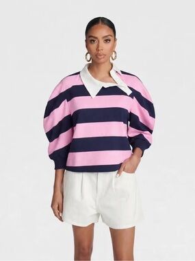 KBB by KAHLANA ‘The Striped Asymmetric Rugby' - Pink